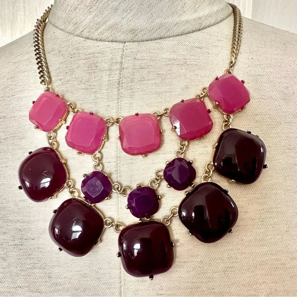 Purple statement necklace